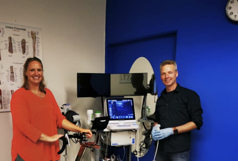 Echografie samenwerking sportarts mw. Kuikhoven Fysiotherapie de Marne
