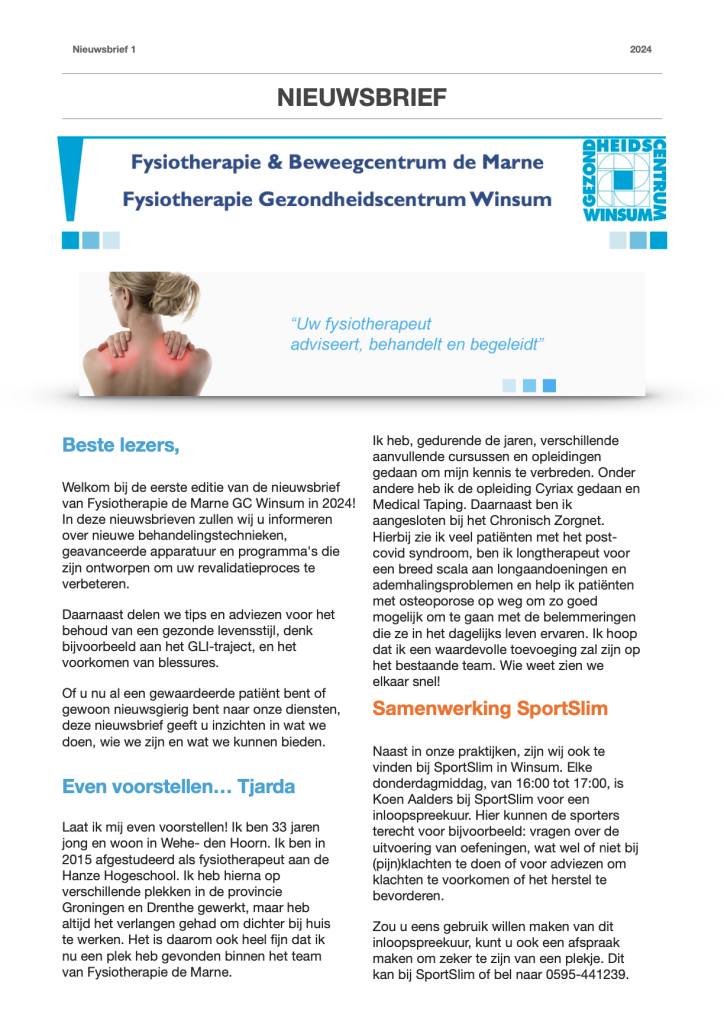 Nieuwsbrief 1/2024 1